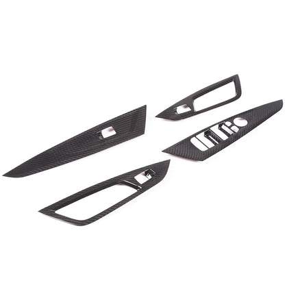 Real Carbon Fiber Window Lift Button Trim Cover For BMW 4 Series G26 2021-22 14