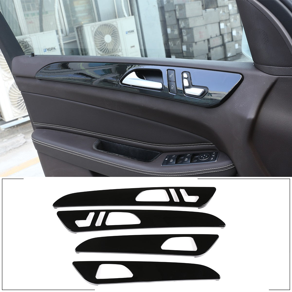 Piano Black Door Panel Trim For Benz ML W166/GLE W166/GLS/X166/GL X164 13-19 US 19