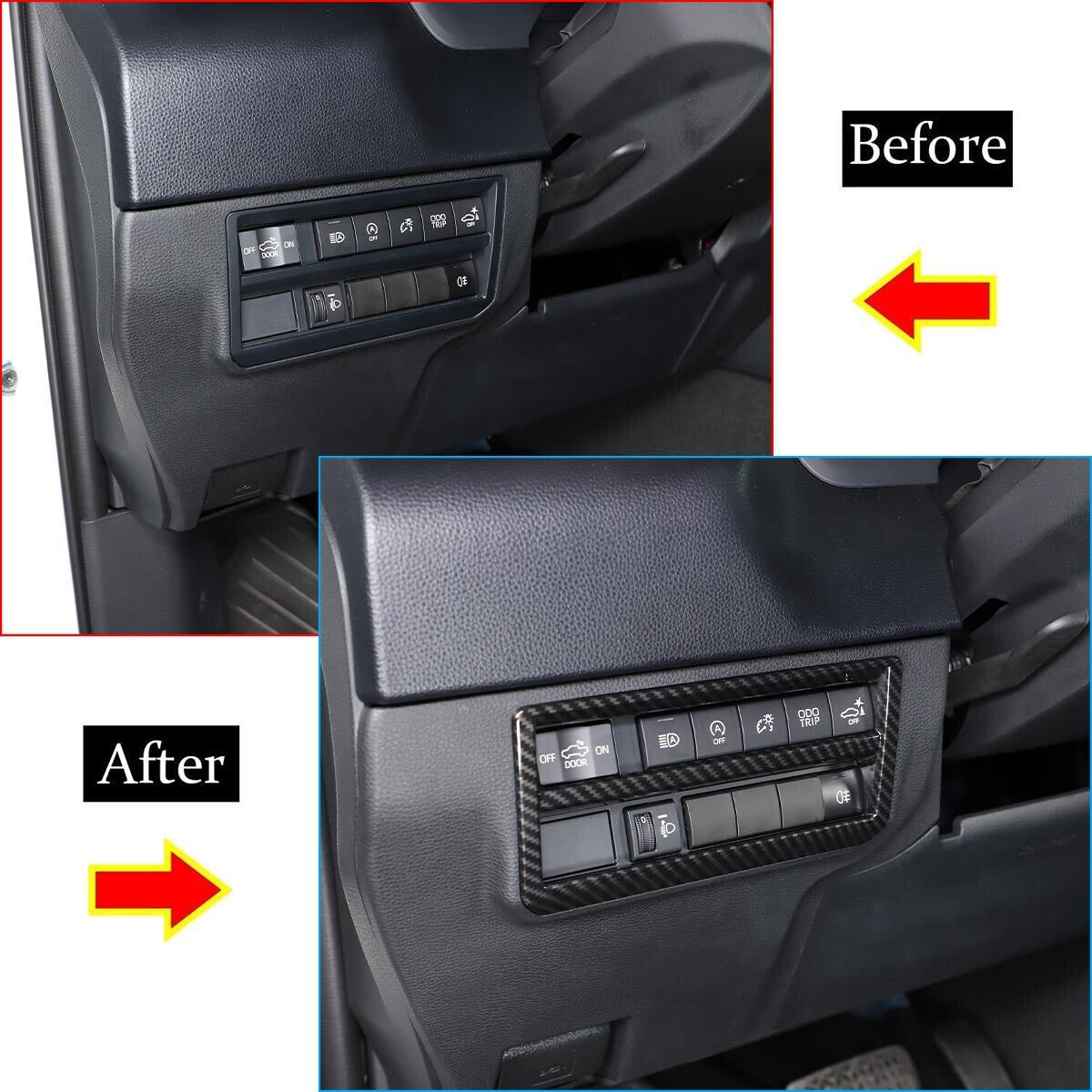 ABS Carbon Fiber Interior Set Cover Trim Kit For Toyota Tundra Sequoia SR 22+ - Styles 1-5 196