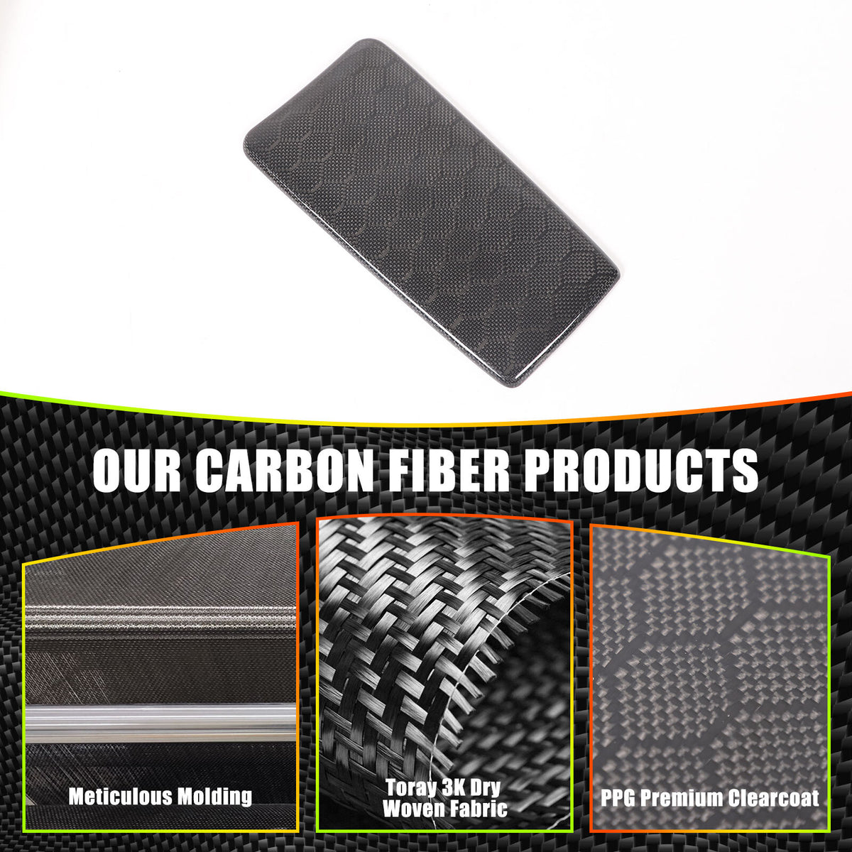 Real Honeycomb Carbon Fiber Center Armrest Box Cover Trim For Mazda MX-5 2016+ 12