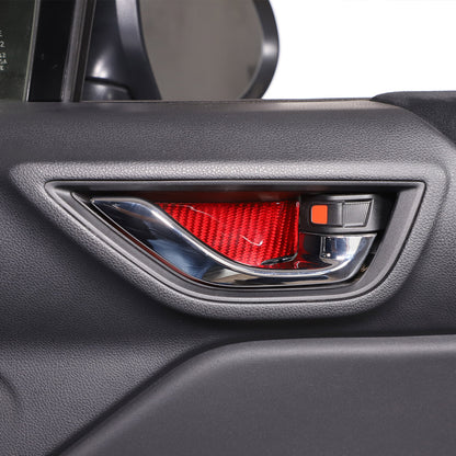 Red Real Carbon Fiber Interior Center Console Trim Set Kit For Subaru BRZ 22+ 9