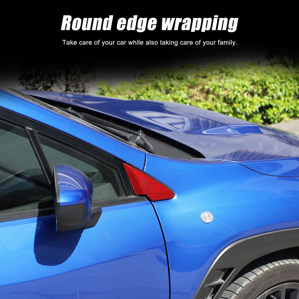 Red Real Carbon Fiber Front A-Pillar Triangle Trim For Subaru WRX Levorg 2022+ 16