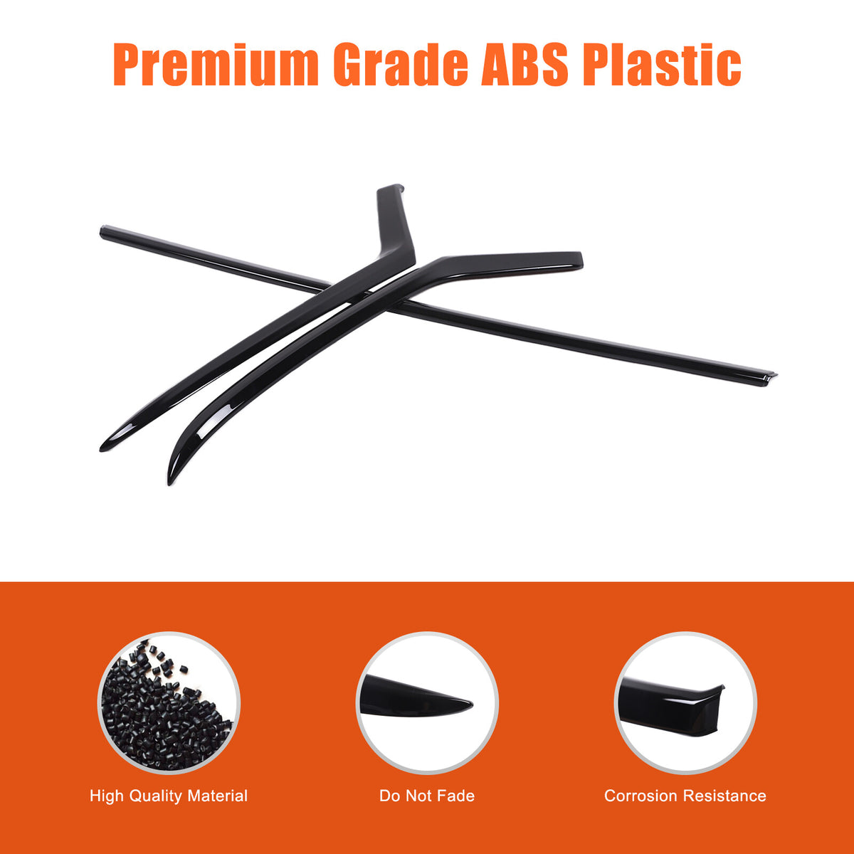 Glossy Black ABS Front Hood Trim Strip Trim For Toyota Grand Highlander 2024+ US 22