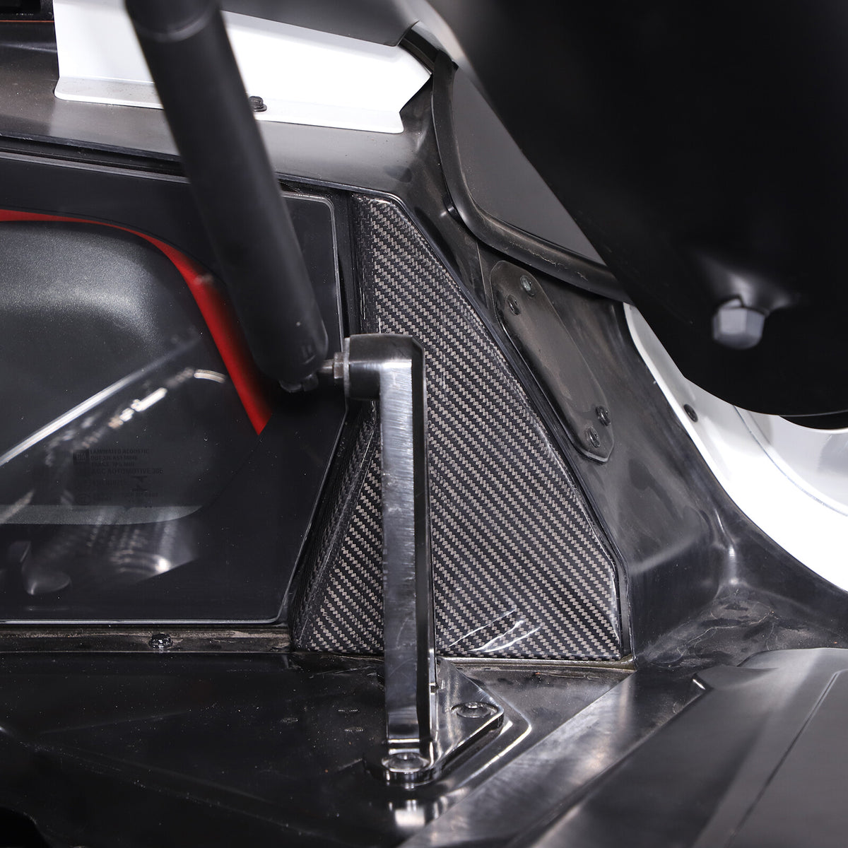 Real Dry Carbon Fiber Rear Window Corner Cover Trim Frame For Corvette C8 20-26 12
