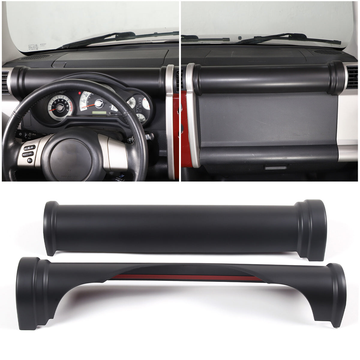 Matte Black ABS Interior Full Set Cover Trim Kit Set For FJ Cruiser 2007-2021 29
