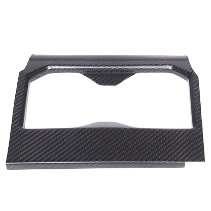 Matte Real Carbon fiber Center Front Cup Holder Cover Trim For Toyota Tundra 22+ 23