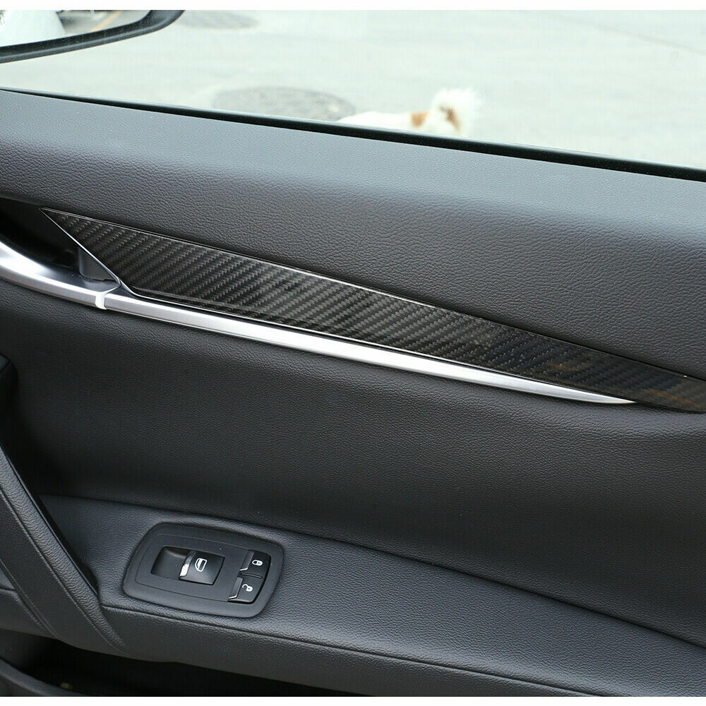 Real Carbon For Maserati Ghibli 2014-2014 Car Interior Door Panel Strip Lip Trim 4