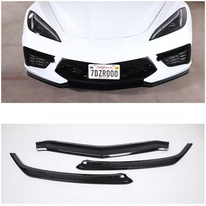 Replacement Glossy Black Front Bumper Lip Spoiler For Corvette C8 2020-2025 US 14