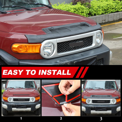 TPE Bonnet Hood Bra Stone Guard Deflectors For Toyota FJ Cruiser 2007-2021 5
