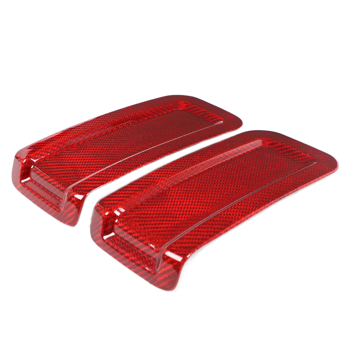 Red Real Carbon Fiber Exterior Rearview Mirror Groove Trim for Hummer H2 2003-09 16