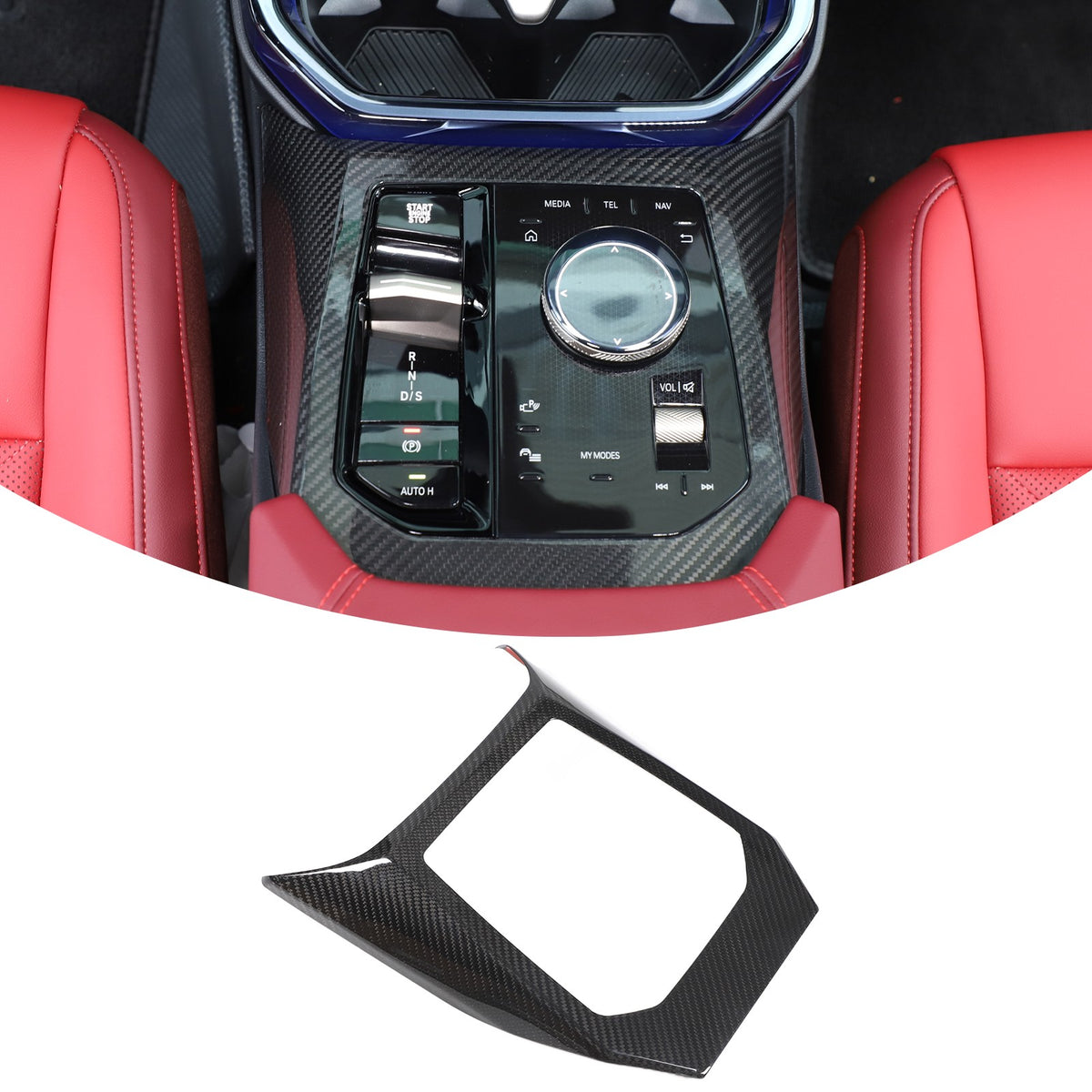 Real Carbon Fiber Center Console Gear Shift Panel Trim For BMW X3 G45 2025+ 2
