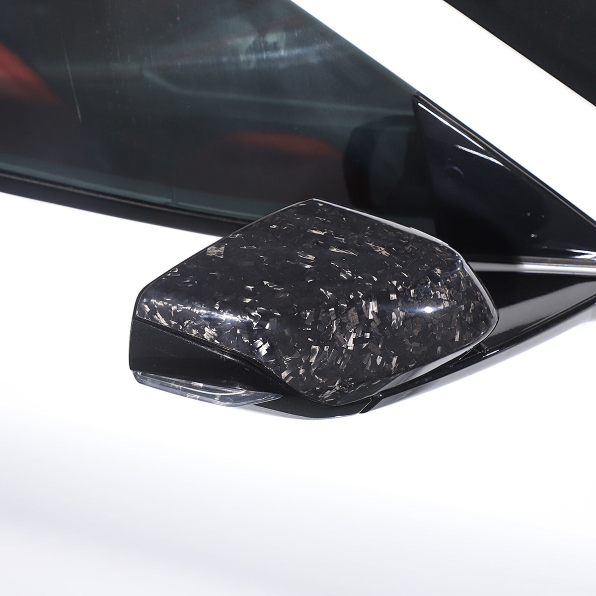 Forged Real Carbon Fiber Side Review Mirror Cover Trim For Corvette C8 2020-26 7