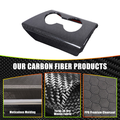 Real Carbon Fiber Center Armrest Box Panel Trim Cover For Toyota Supra A90 19-24 14