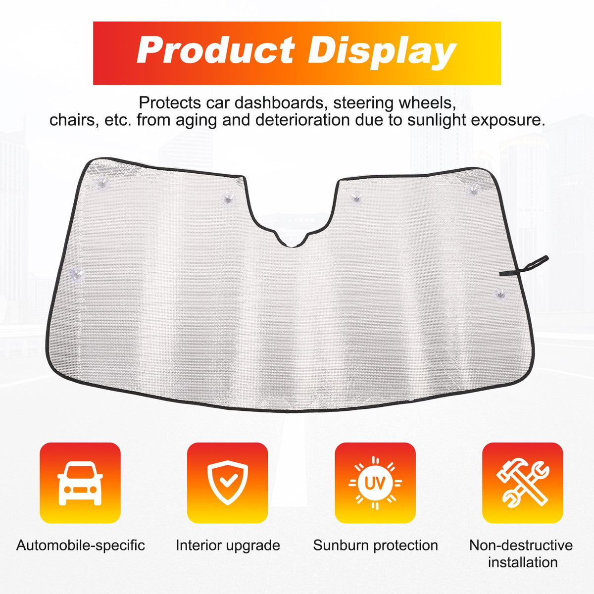 Car Full Window Sunshade Cover Shades Sun Visor For Benz GLS X167 20-24 US 9