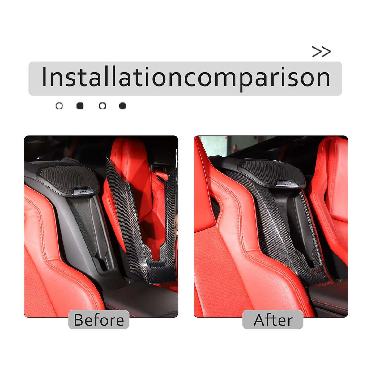 Real Carbon Fiber Waterfall Console Wireless Charger Cover For Corvette C8 20-26 4