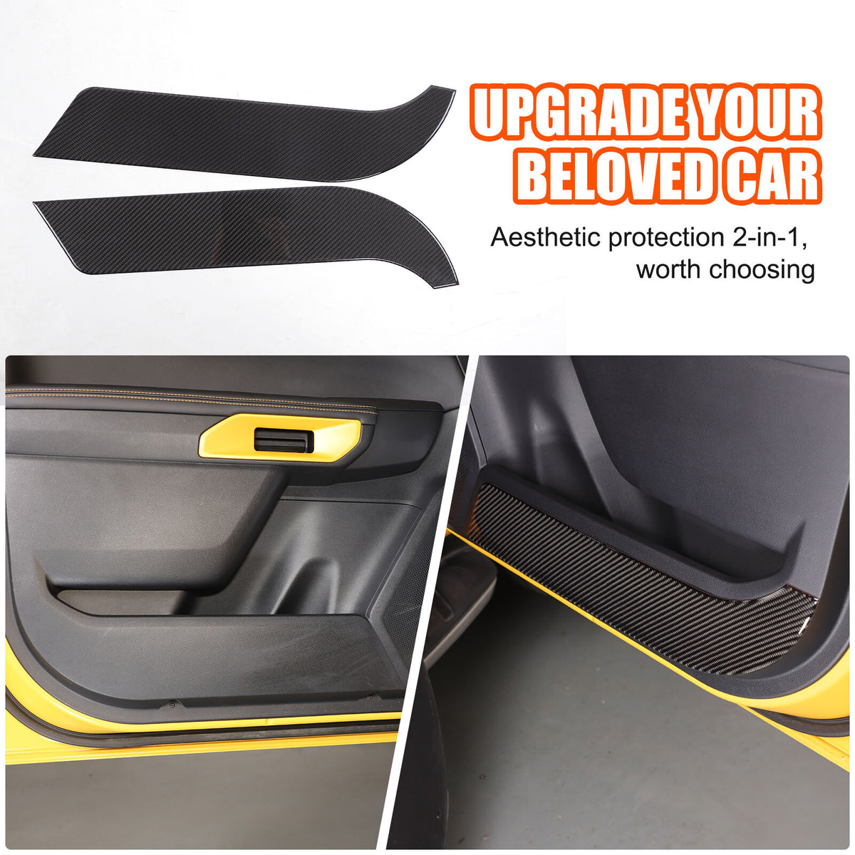 Front & Rear Door Bottom Anti-Kick Sticker Trim For Ford Ranger Raptor T9 2024 4
