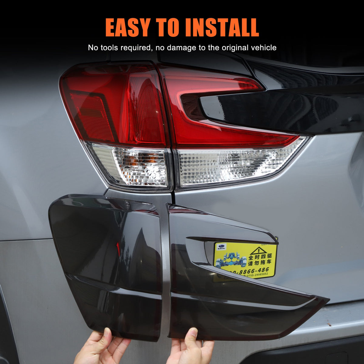 Gray ABS Smoked Tail Light Smoked Trim For Subaru Forester SL 2019-24 US 14