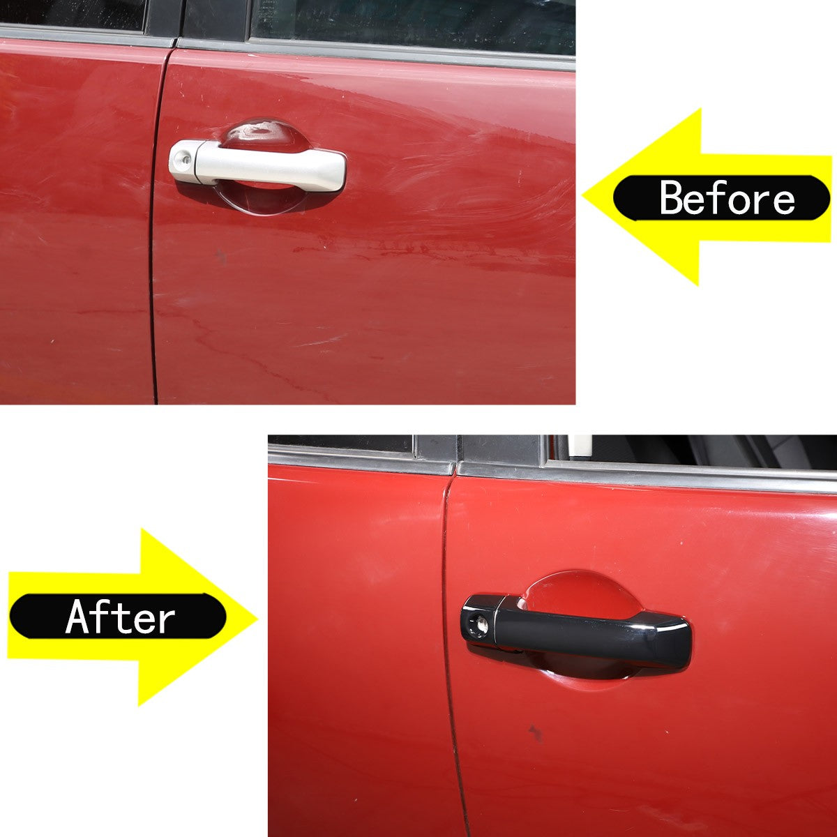 Piano Black Mirror Cover + Door Handle Cover Kit For Toyota FJ Cruiser 07-21 US 3