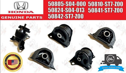 Honda Civic EK9 Genuine 5 Piece Set Engine & Transmission Motor Mount Kits OEM 1