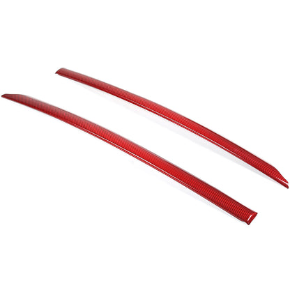 Red Carbon Fiber Exterior Windshield A-Pillar Cover Trim For Corvette C6 05-13 14