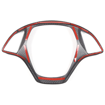 Matte Real Carbon Fiber Interior Steering Wheel Cover Trim For Corvette C7 14-19 5