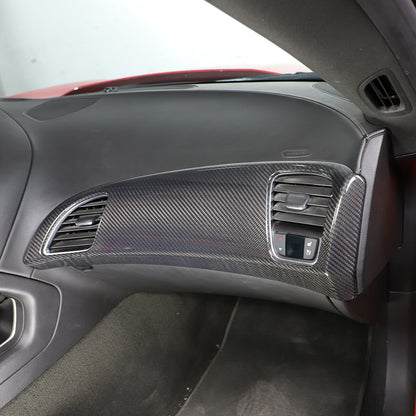 Real Carbon Fiber Passenger Side Dashboard Panel Cover For Trim Corvette C7 14+ 11
