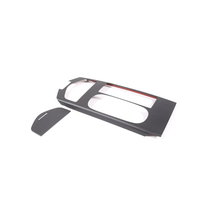 Matte Real Carbon Fiber Center Console Cover Trim For Maserati Ghibli 2017-2023 3