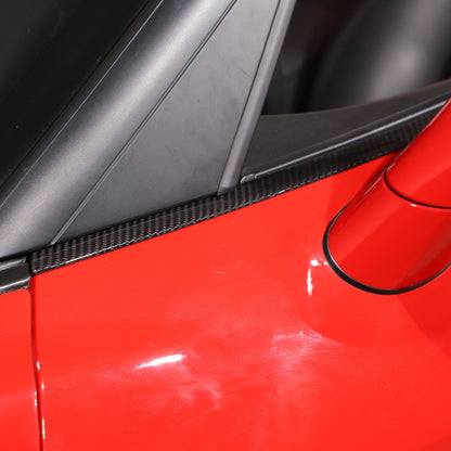 Real Carbon Fiber Door Window Sill Trim Decor Strips For Corvette C6 2005-2013 7