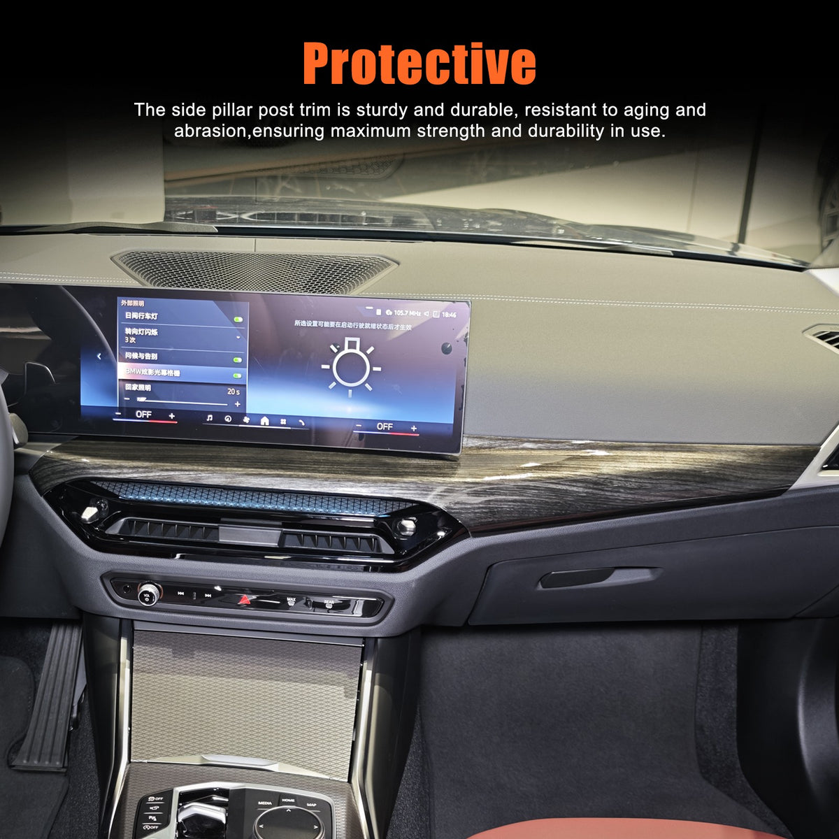 Carbon Fiber ABS Dashboard Panel Trim Cover For BMW 3 G20 4 G22 G23 G26 2025+ 8
