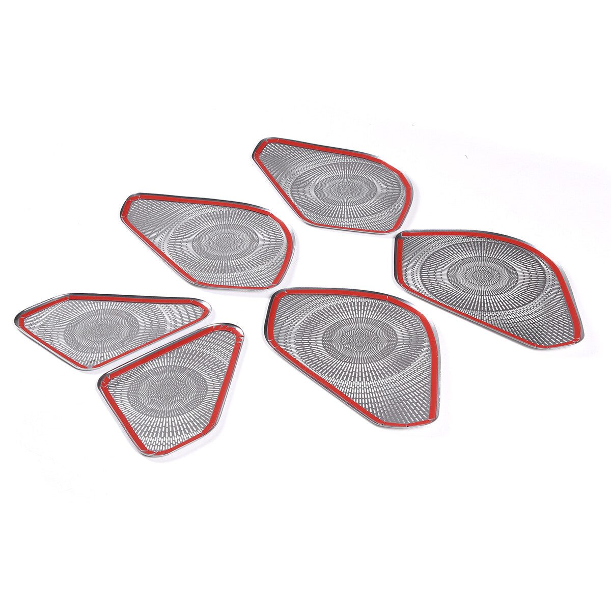 Silver S. Steel Door Speaker Panel Trim Cover For LR Range Rover Vogue 2022-2023 5