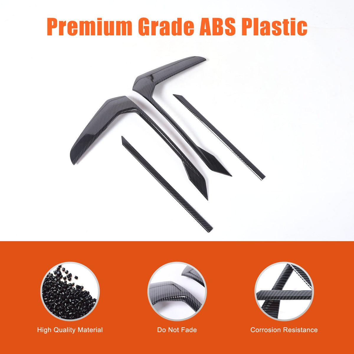 ABS Carbon Rear Bumper Taillight Fog Lamp Cover Trim For BMW 5 Series G60 i5 24+ 17