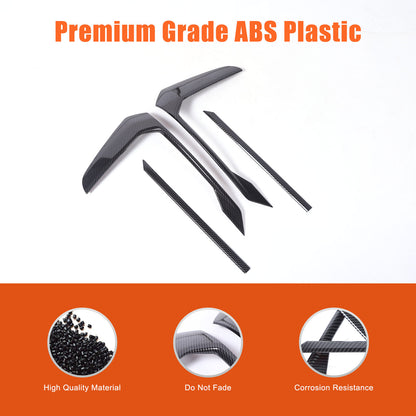 ABS Carbon Rear Bumper Taillight Fog Lamp Cover Trim For BMW 5 Series G60 i5 24+ 17
