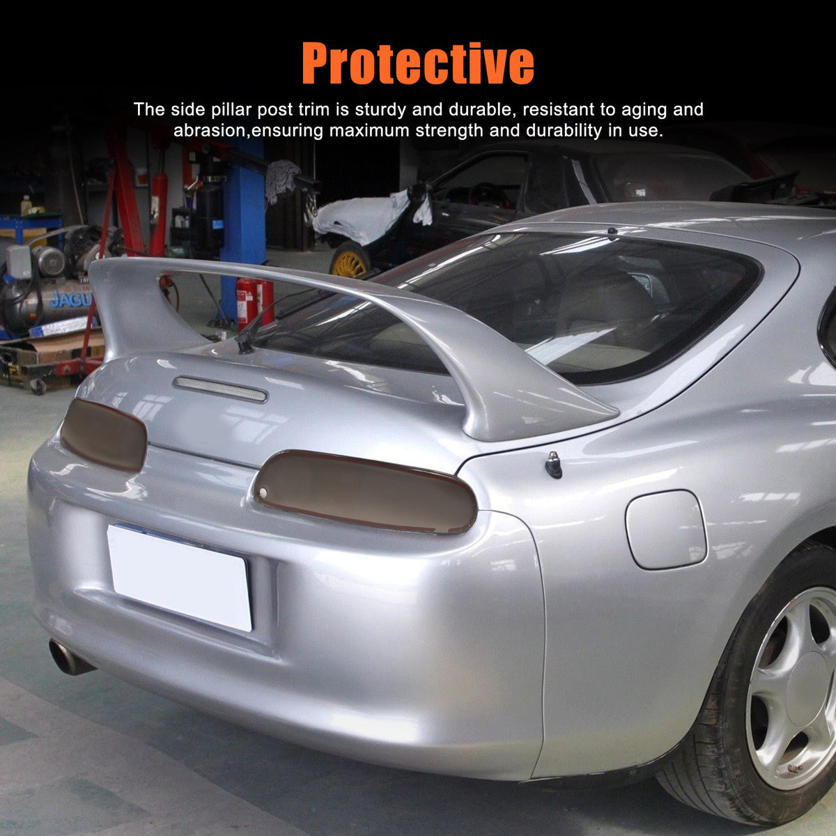 Smoked ABS Tail Light Smoke Housing Cover Trim for Toyota Supra 1993-2002 US 23