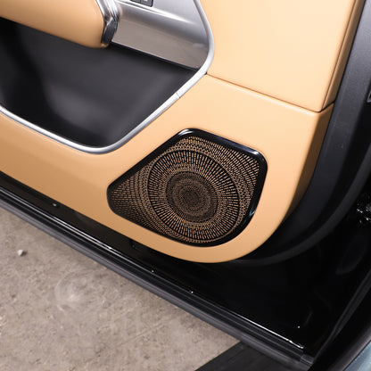 6PCS Black Stainless Door Speaker Trim Cover For LR Range Rover Vogue 2023 10