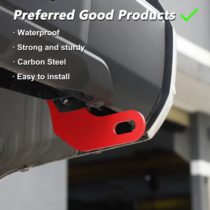 Red Carbon Steel Rear Frame Tow Hook For Toyota Tundra 2022+ US 19