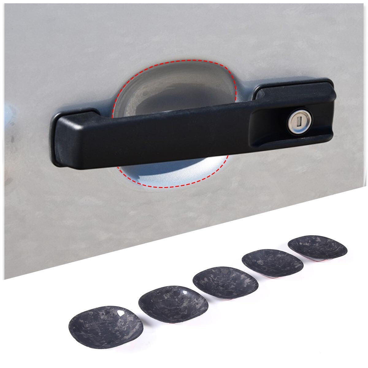 Forged Outer Door Handle Bowl Trim Cover For Benz G Class 2019-2020 1
