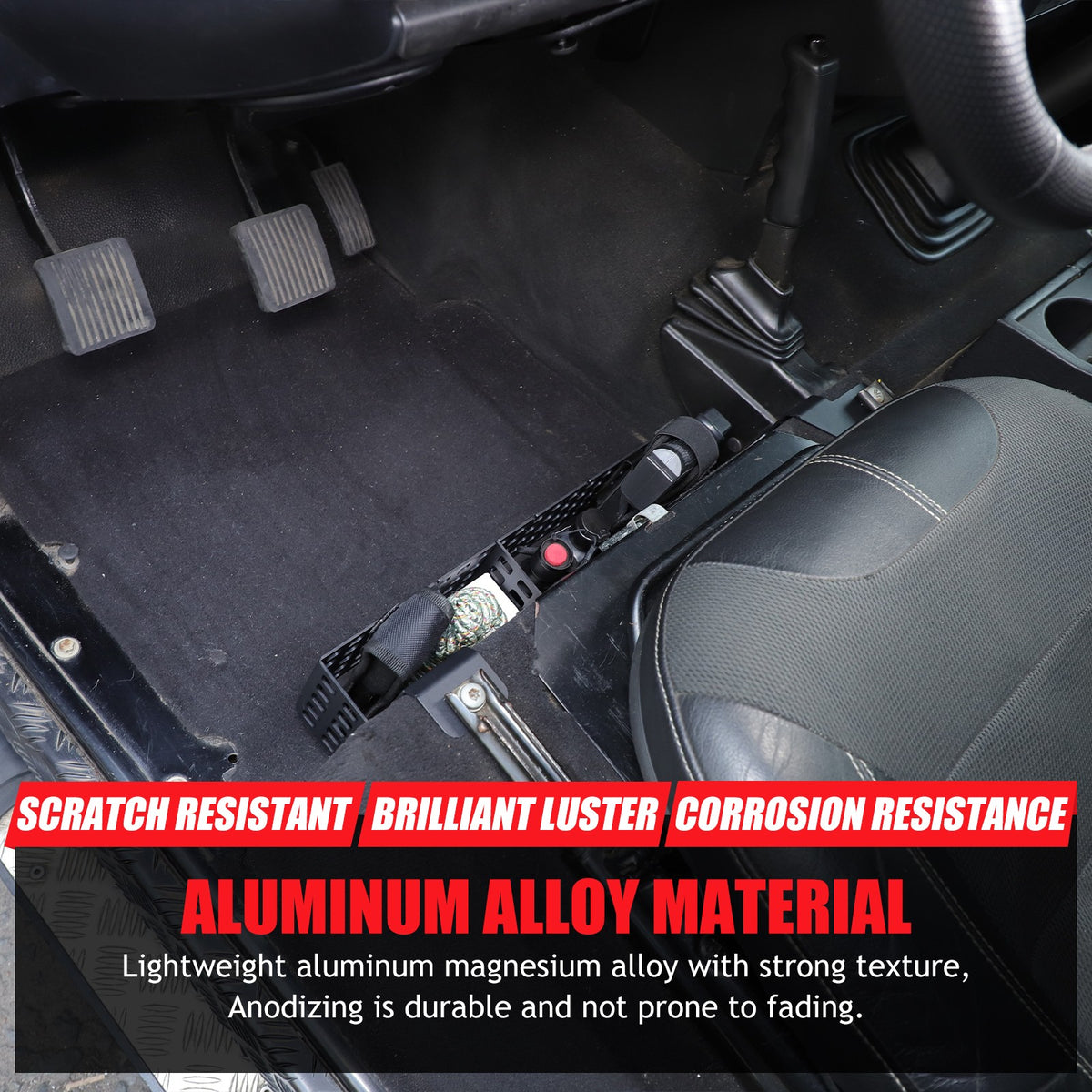 Aluminum Driver Seat Underseat Storage Basket Trim For LR Defender L316 2004-18 8