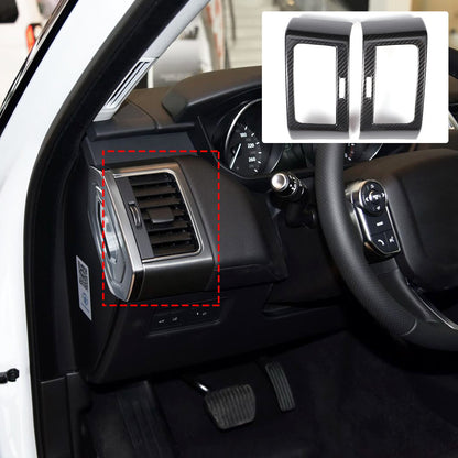 Real Carbon Fiber Center Side Air Vent Trim For LR Range Rover Sport L494 14-17 3