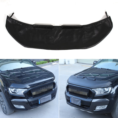 Black Car Bonnet Hood Bra Protector Mask Cover For Ford Ranger 2015-2021 14
