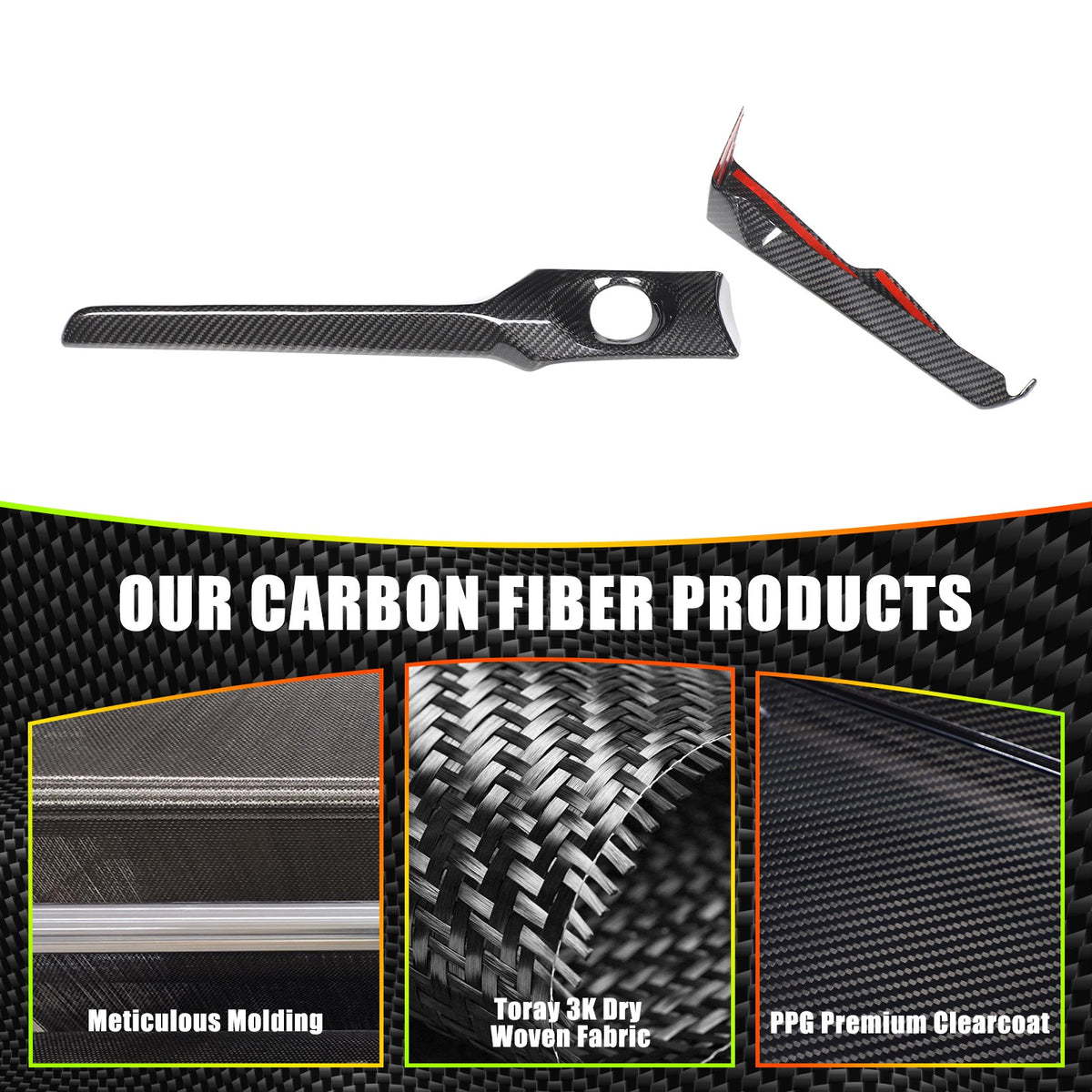 Real Dry Carbon Fiber Interior Center Trim For Corvette C8 2026+ Stingray ZR1 16
