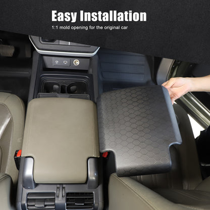 Matte Honeycomb Carbon Fiber Storage Armrest Cover For Land Rover Defender 2020+ 5