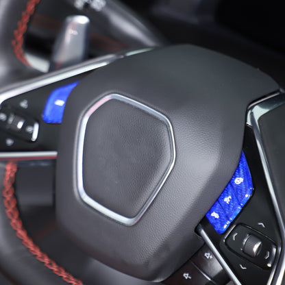 Blue Real Carbon Fiber Full Interior Set Decor Trim Kit for Corvette C8 20-25 - Variants 21-25 30