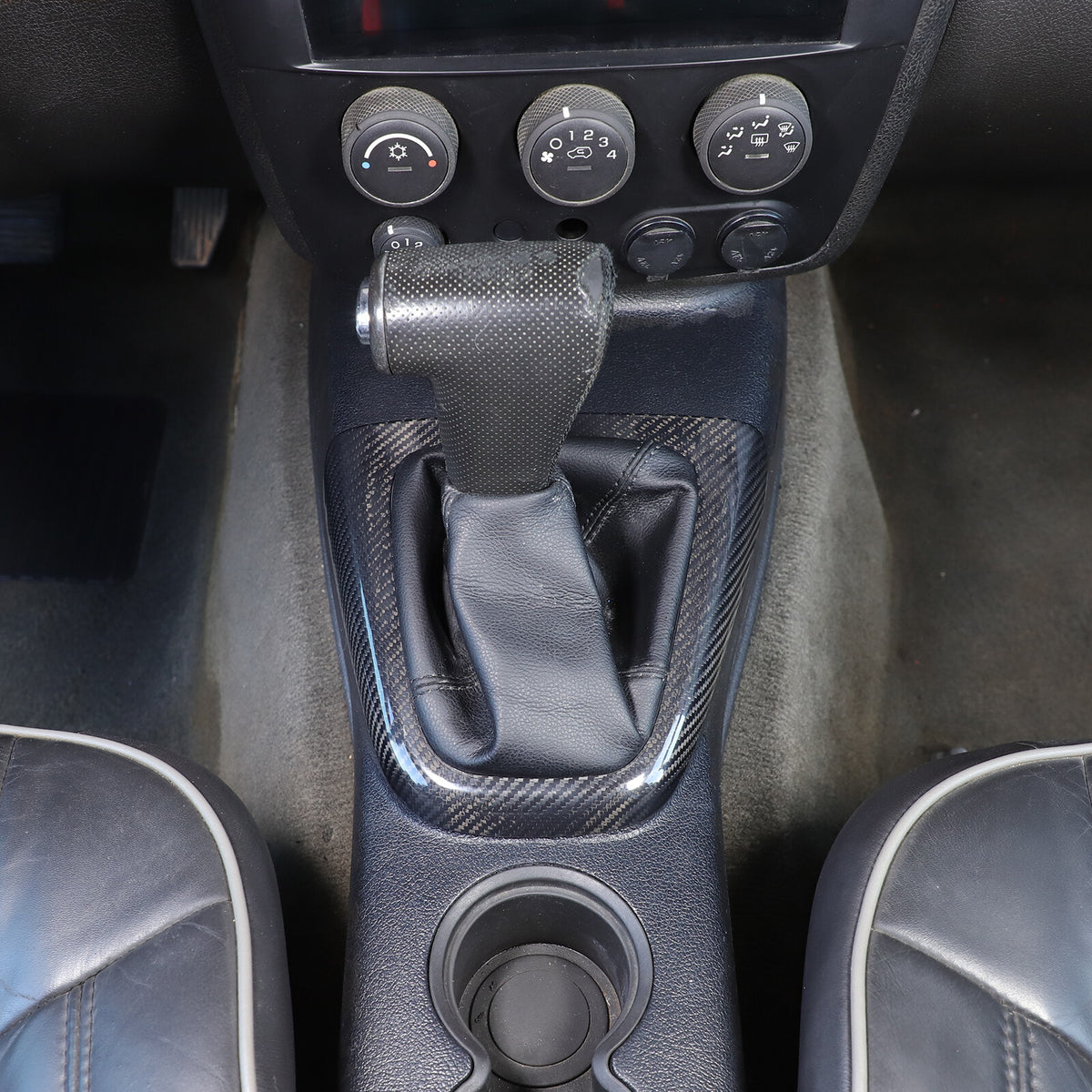 Real Carbon Fiber Center Console Gear Shift Panel Cover For Hummer H3 2005-2009 9