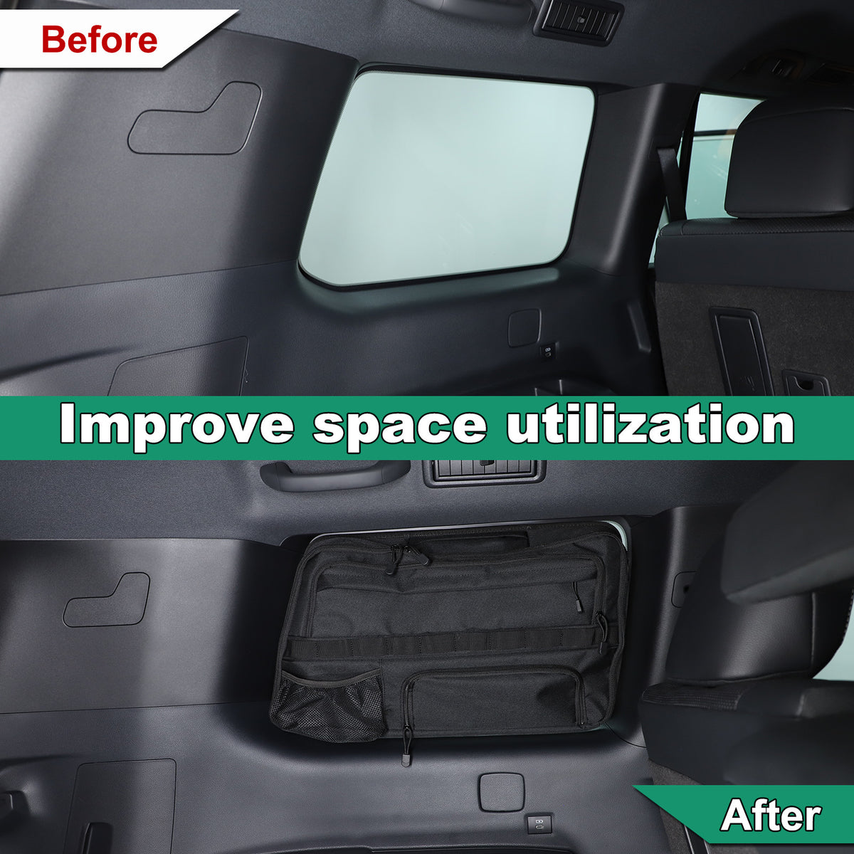 Car Trunk Left Side Window Storage Bag For Toyota Prado Land cruiser LC250 24 US 17
