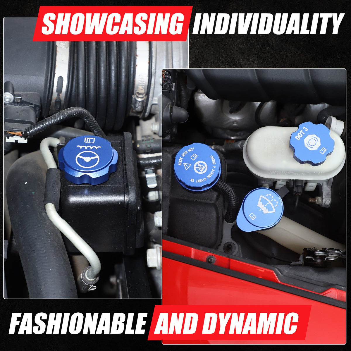 5pcs Alloy Blue Engine Cabin Fluid Cover Decorate Caps For Corvette C6 2005-2013 8