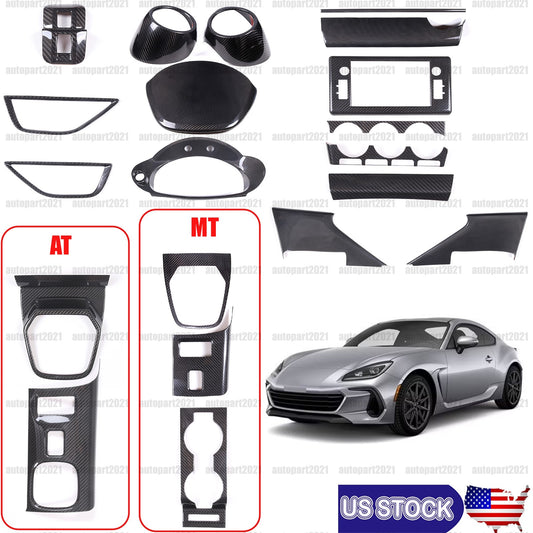 Real Dry Carbon Fiber Full Interior Set Trim Kit For Subaru BRZ/Toyota 86 2022+ - Styles 11-14 1