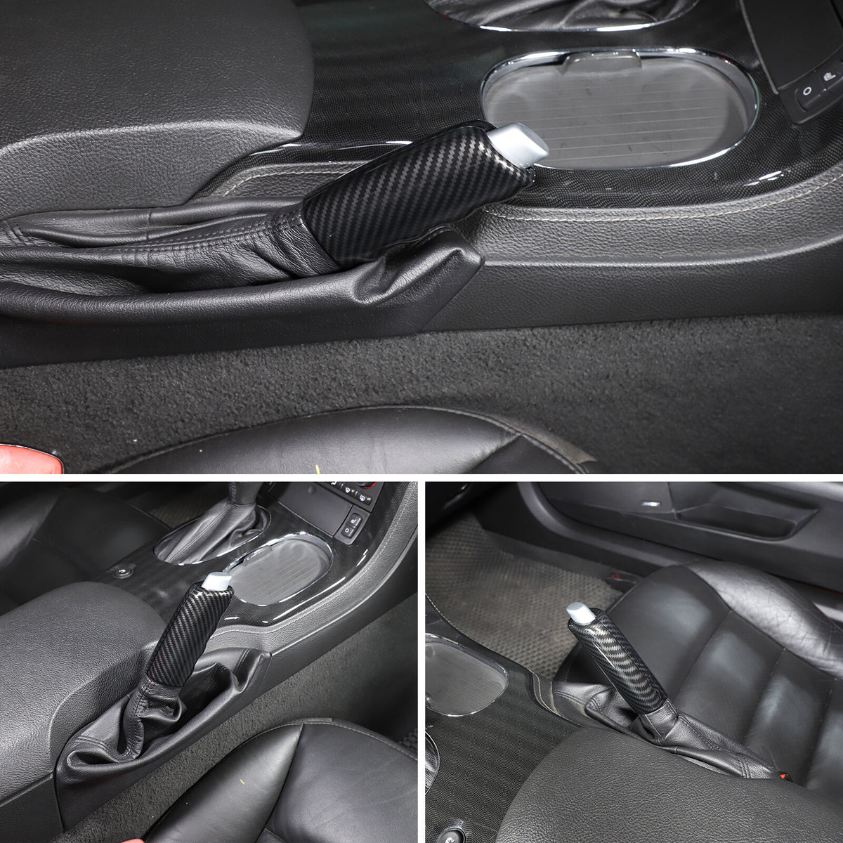 ABS Carbon Fiber Car Parking Lever Handbrake Case Cover For Corvette C6 2005-13 18