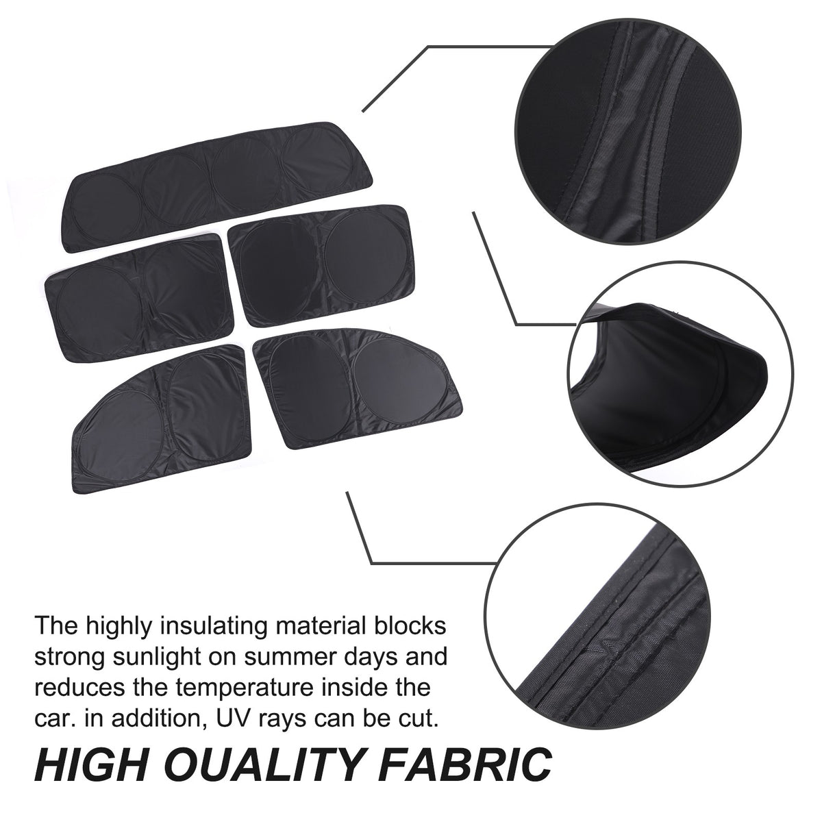 Memory Car Full Window Sunshade Cover Shades Sun Visor For Toyota Tundra 2007-21 6