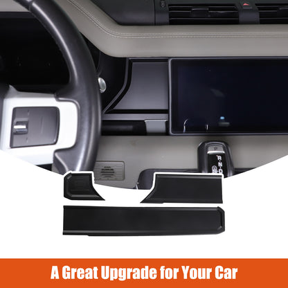 Matte Real Carbon fiber Dashboard wordmark Trim Cover For LR Defender 20-23 US 10