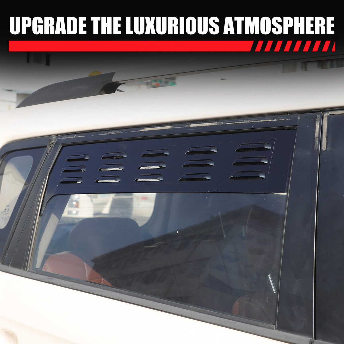 Black Rear Door Window Louver Air Vent Panel Trim Cover For Kia Soul 2009-2013 2